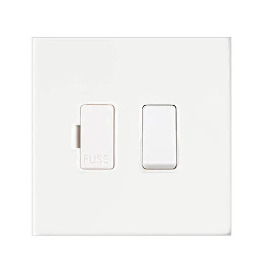 Sheer G2 MW 1g 13A DP Fused Spur WH/WH