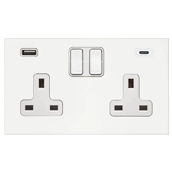 Shr G2 MW DP SS2+USB+USB C WH/WH