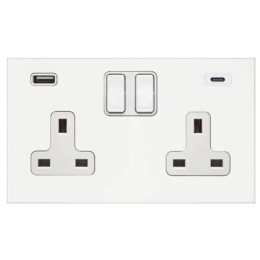 Sheer G2 MW DP SS2+USB+USB C WH/WH