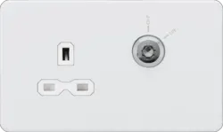 ml matt white 13A DP Key Lockable Socket (2G Plate) - Matt White with White Insert - Electrical ml matt white 13A DP Key Lockable Socket (2G Plate) - Matt White with White Insert Electrical
