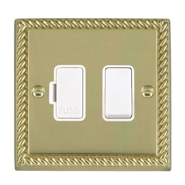 Cher G PB 1g 13A DP Fused Spur WH/WH