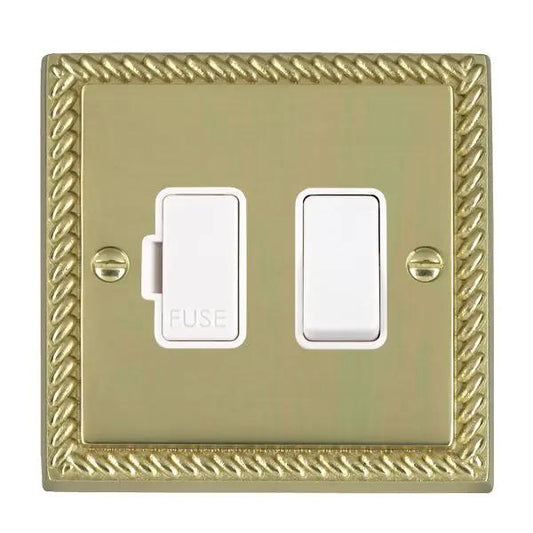 Cher G PB 1g 13A DP Fused Spur WH/WH