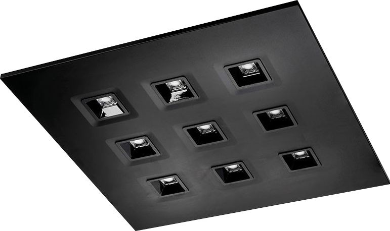 230V 30W LED 600x600mm Modular Panel Light Black 4000K