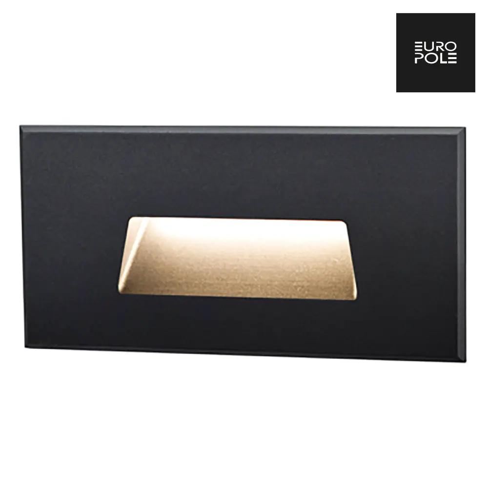 SET IN 2W fixed 120° IP67 Rectangle Recessed Wall light Black 4000K