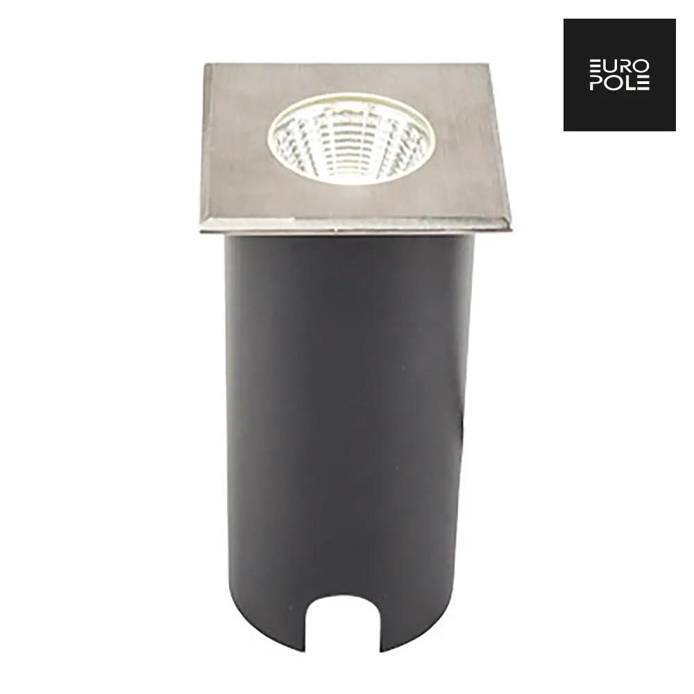 COLOSS 1 - 5W 23° Square Recessed Ground light brushed stainless steel 4000K 430lm