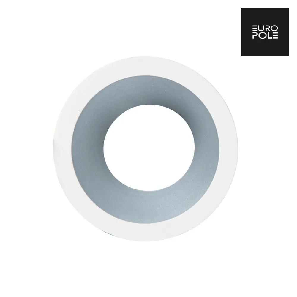 LED UP UNIVERSAL ESTHET+ ASYM Fixed Round Bezel - Matt White/Lacquered Aluminium