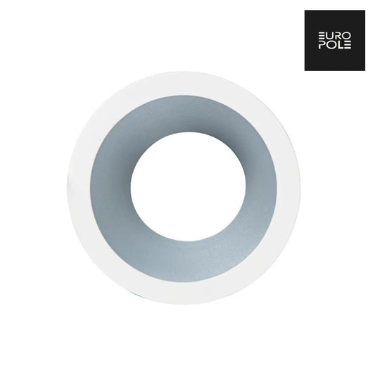 LED UP UNIVERSAL ESTHET+ ASYM Fixed Round Bezel - Matt White/Lacquered Aluminium