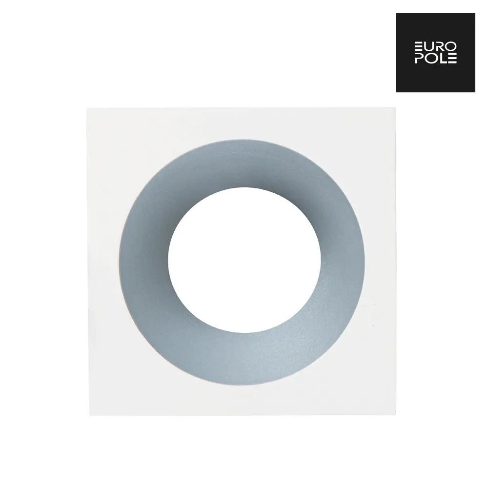 LED UP UNIVERSAL ESTHET+ ASYM Fixed Square Bezel - Matt White/Lacquered Aluminium