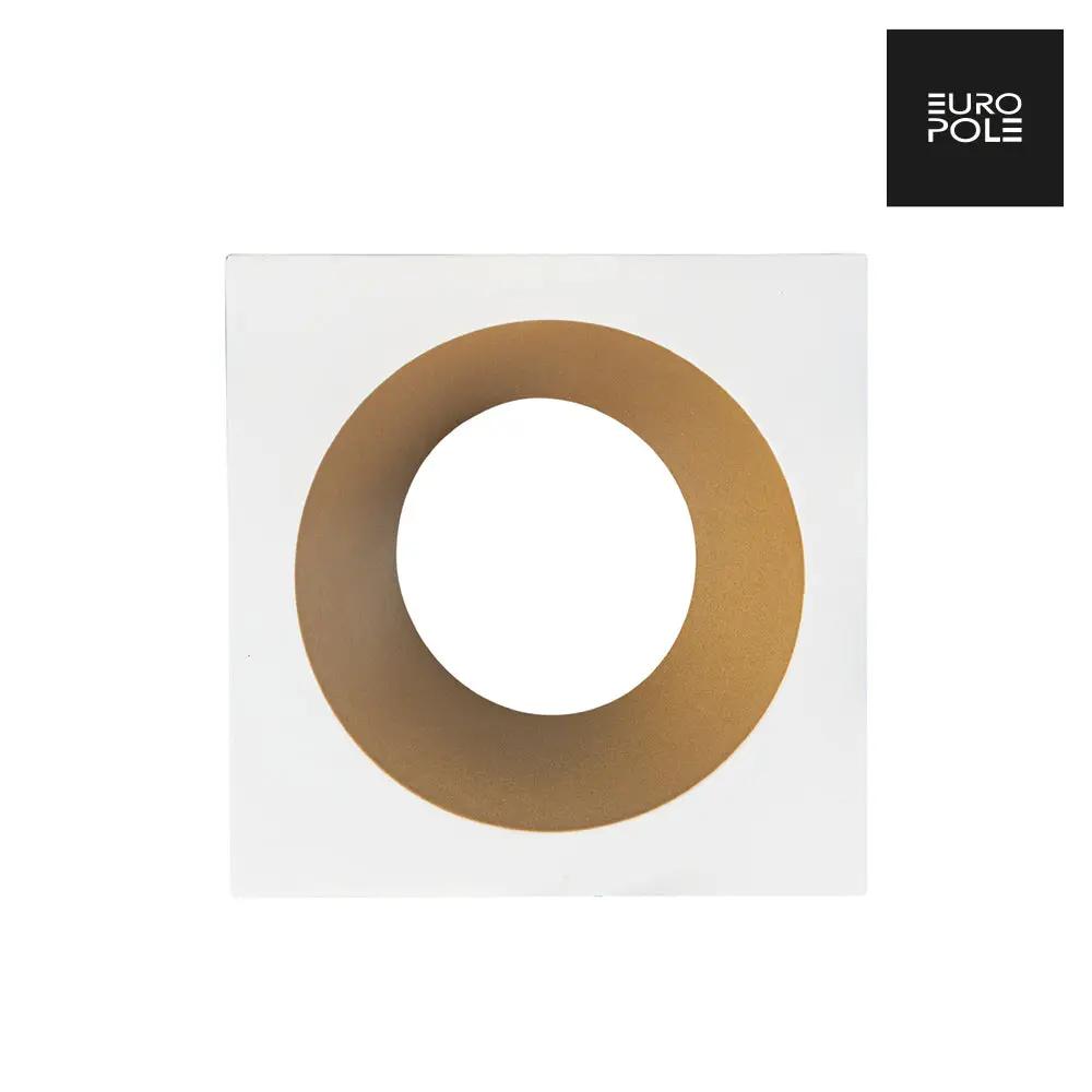 LED UP UNIVERSAL ESTHET+ ASYM Fixed Square Bezel - Matt White/Satin Gold