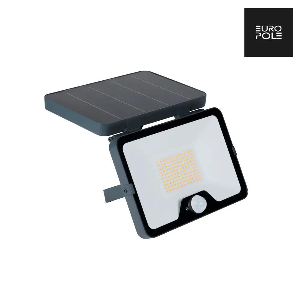 ELIOS SOLAR 8.5W LED 1200lm 120° Solar Floodlight Anthracite Grey 3000K