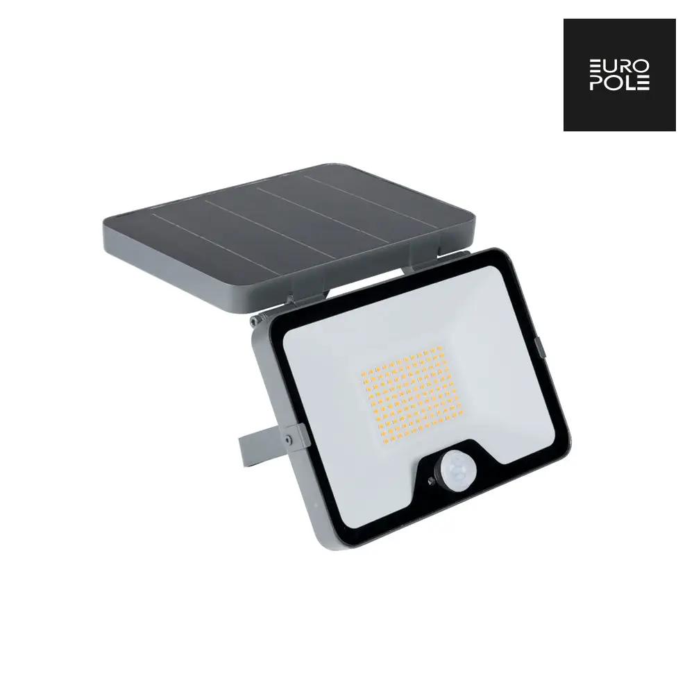 ELIOS SOLAR 8.5W LED 1200lm 120° Solar Floodlight Grey 3000K