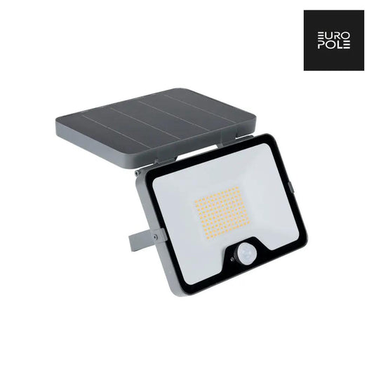 ELIOS SOLAR 8.5W LED 1200lm 120° Solar Floodlight Grey 3000K