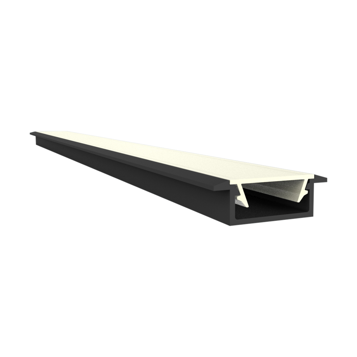 Aurora Recessed Profile 2m - Black