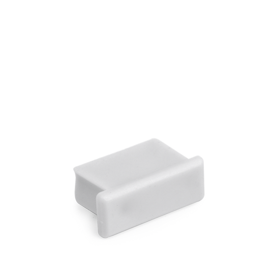Cable Entry Channel End Cap (EN-CH100) - Silver