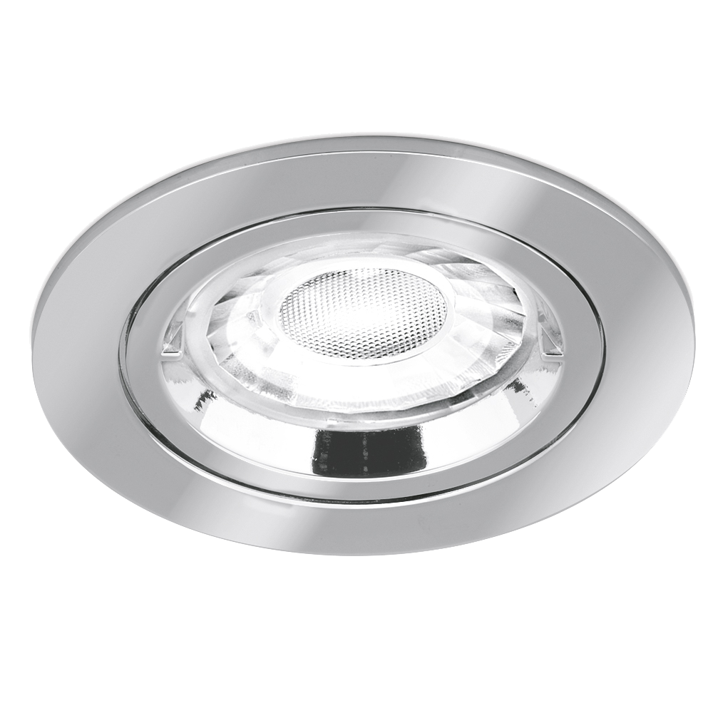 EDLM™ GU10 Fixed Lock Ring Downlight - Polished Chrome (Aluminium)