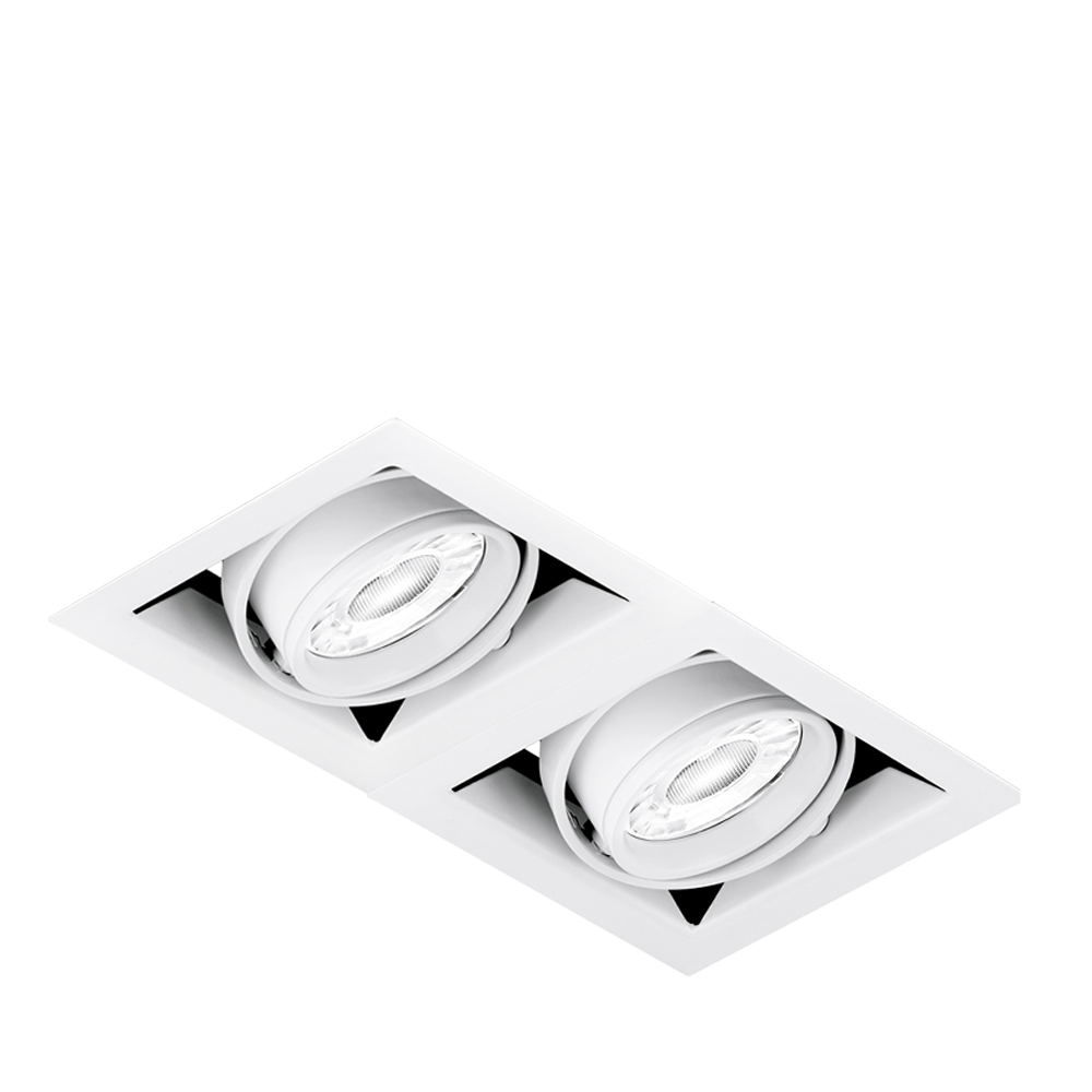 Aurora Adjustable EDLM™ Twin Multiple Downlight - Matt White