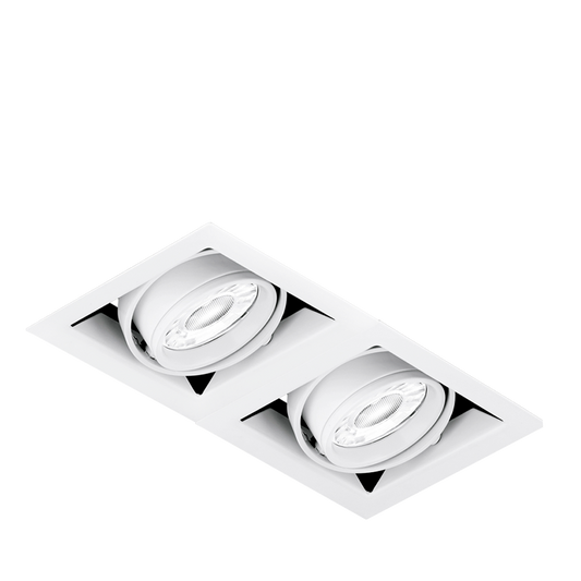 Aurora Adjustable EDLM™ Twin Multiple Downlight - Matt White