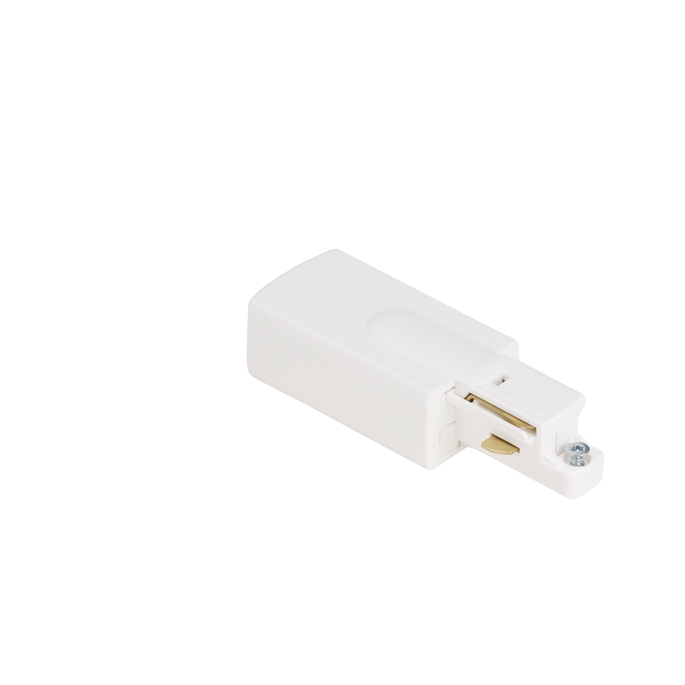 Aurora Single Circuit Live End Connector Left Hand - White