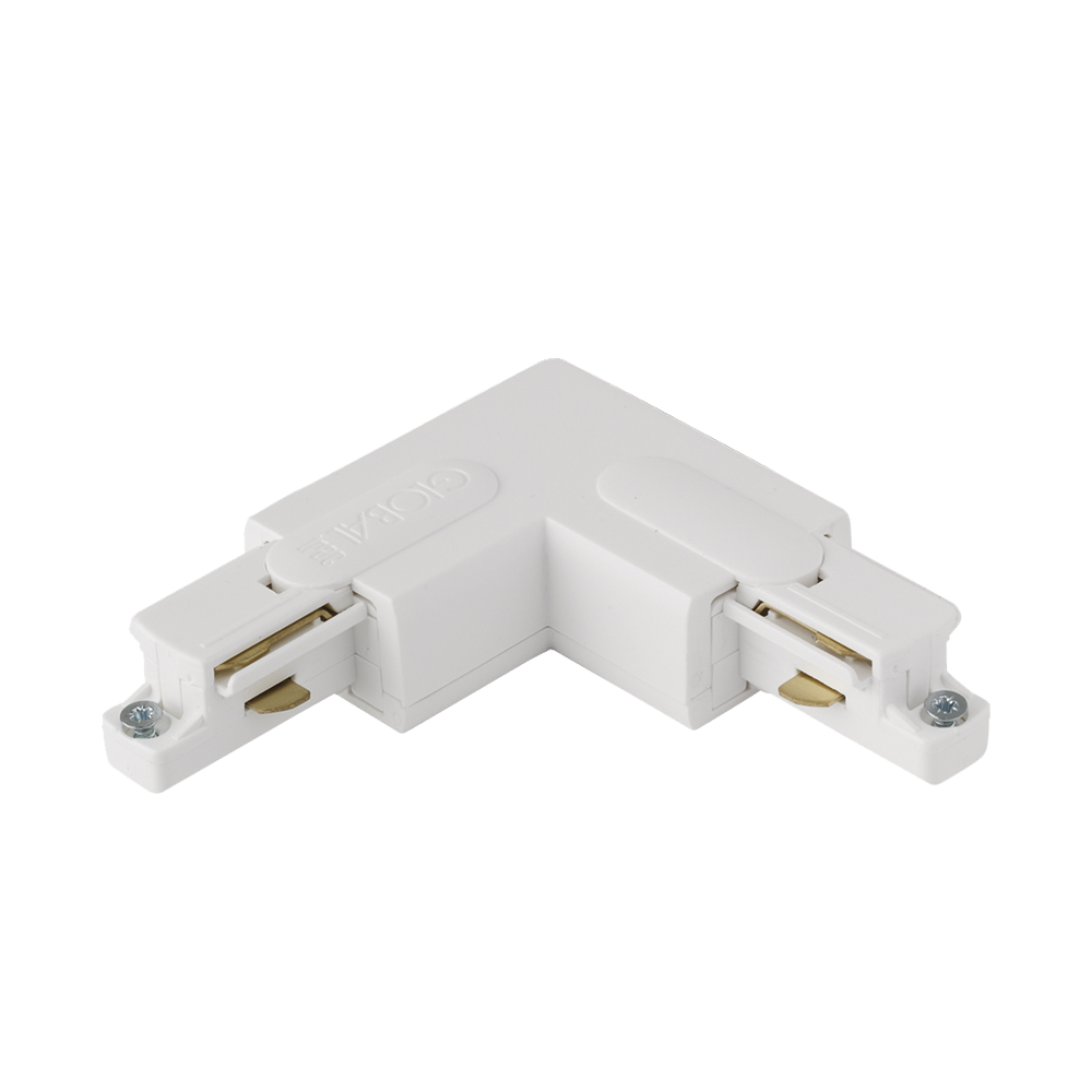 Aurora Single Circuit L Inside Connector - White