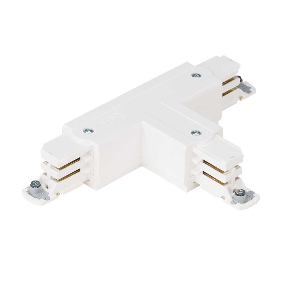 16A 250V Global Three Circuit Track T Connector Outside Right White