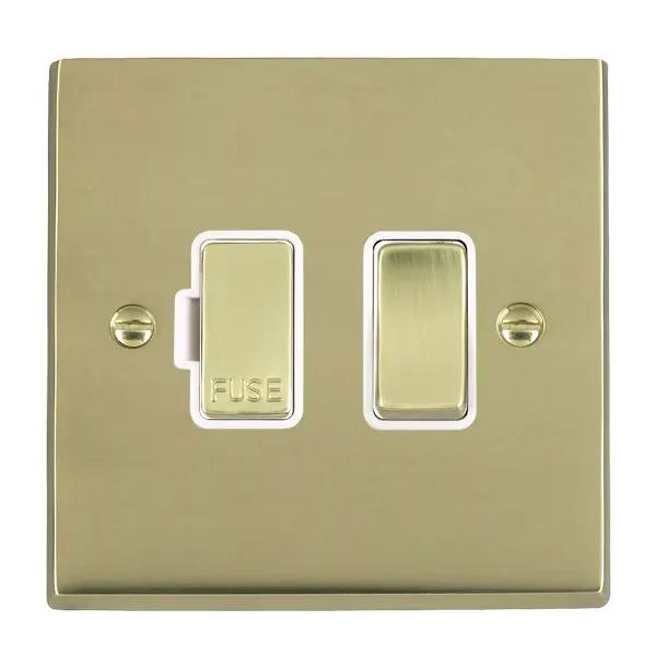 Cher V PB 1g 13A DP Fused Spur PB/WH