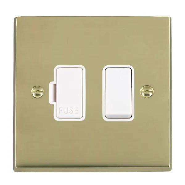 Cher V PB 1g 13A DP Fused Spur WH/WH