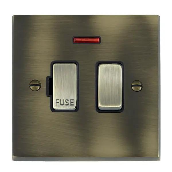 Cher V AB 13A DP Fused Spur+N AB/BL