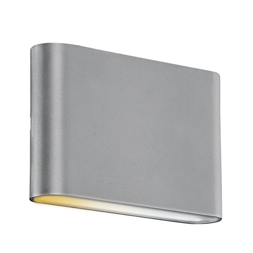 Aurora IP65 Up/Down WallE™CS 6W Upto 650lm 2700K/3000K/4000K Wall Light - Grey