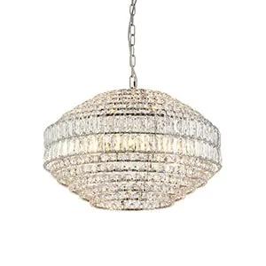 Endon Lighting Beatrice 5Lt Pendant - Chrome/Crystal - Endon Lighting Beatrice 5Lt Pendant - Chrome/Crystal