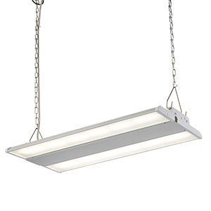 Suspended LED panel light with chains, energy-efficient indoor ceiling lighting