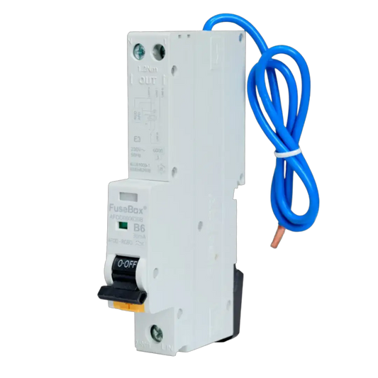 Fusebox AFDD RCBO 6A 30mA 1P+N (SWITCHED) TYPE A - Electrical Fusebox AFDD RCBO 6A 30mA 1P+N (SWITCHED) TYPE A Electrical