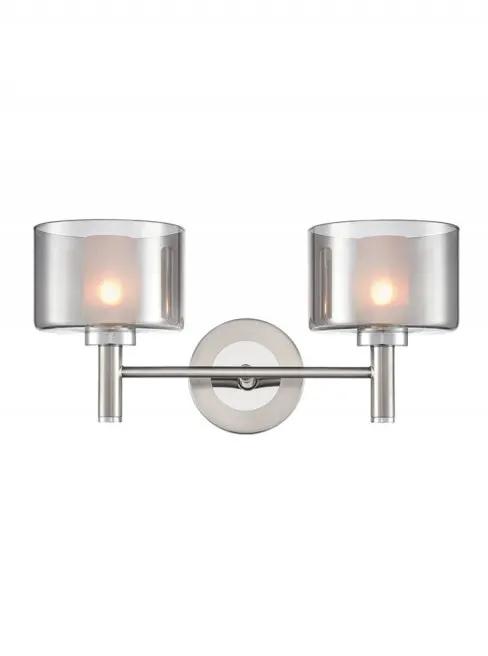 Franklite Argento 2lt Wall Light In Satin Nickel - Wall Lights Franklite Argento 2lt Wall Light In Satin Nickel Wall Lights