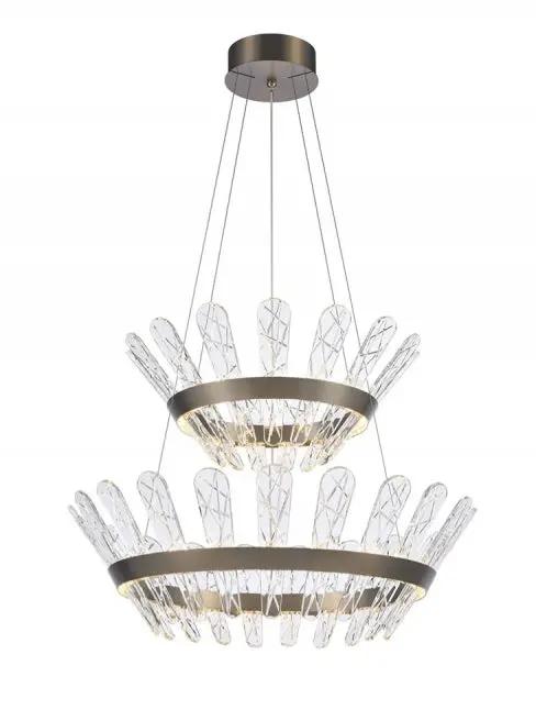 Franklite Beatrice Double Tiered Bronze LED Pendant - Chandeliers Pendant Lights Chandeliers Franklite Beatrice Double Tiered Bronze LED Pendant Pendant Lights