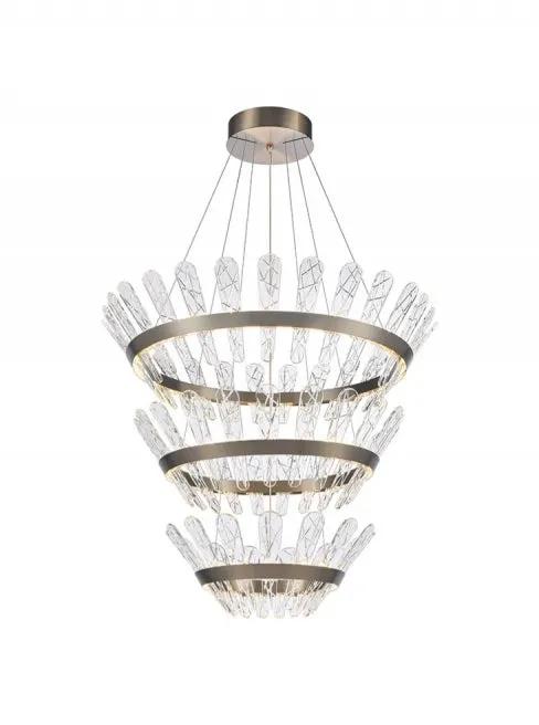 Franklite Beatrice Triple Tiered Bronze LED Pendant - Chandeliers Pendant Lights Chandeliers Franklite Beatrice Triple Tiered Bronze LED Pendant Pendant Lights