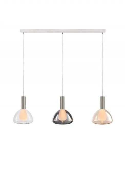 Franklite Beau 3 Light White & Satin Nickel Bar Bowl Frosted Diffuser Combination - Ceiling Lights Franklite Beau 3 Light White & Satin Nickel Bar Bowl Frosted Diffuser Combination Ceiling Lights