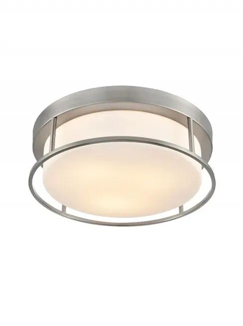 Franklite Blaine Satin Nickel 380mm Flush Ceiling Fitting - Flush Lights Franklite Blaine Satin Nickel 380mm Flush Ceiling Fitting Flush Lights