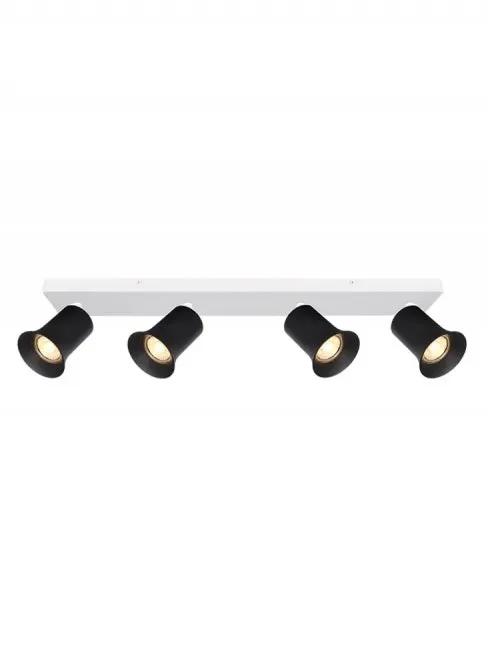 Franklite Broadway 4lt Spotlight Matt White With Matt Black Sleeve - Ceiling Lights Franklite Broadway 4lt Spotlight Matt White With Matt Black Sleeve Ceiling Lights