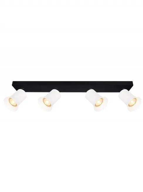 Franklite Broadway 4lt Spotlight Matt Black With Matt White Sleeve - Ceiling Lights Franklite Broadway 4lt Spotlight Matt Black With Matt White Sleeve Ceiling Lights