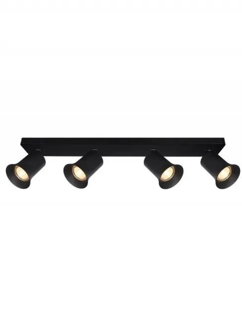 Franklite Broadway 4lt Spotlight Matt Black With Matt Black Sleeve - Ceiling Lights Franklite Broadway 4lt Spotlight Matt Black With Matt Black Sleeve Ceiling Lights