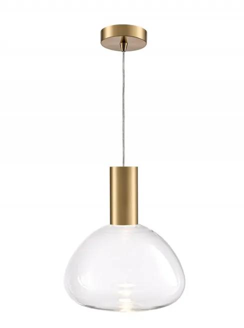 Franklite Beau Pendant Aged Brass With Clear Bowl Glass - Pendant Lights Franklite Beau Pendant Aged Brass With Clear Bowl Glass Pendant Lights