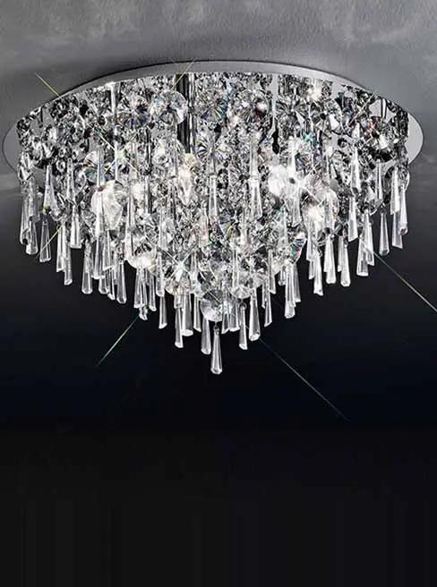 Franklite Jazzy 600mm Flush - Chandeliers Flush Lights Chandeliers Franklite Jazzy 600mm Flush Flush Lights