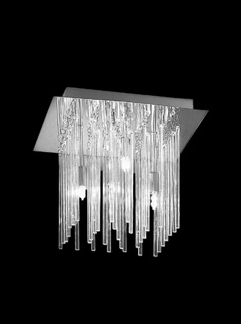 Franklite Carillon 300mm Square 4lt Flush - Chandeliers Semi Flush Lights Chandeliers Franklite Carillon 300mm Square 4lt Flush Semi Flush Lights