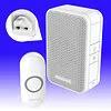 doorbell Wireless Plug-In Door Chime & Push 150m 4 Tunes 80bD - White - Doorbell doorbell Wireless Plug-In Door Chime & Push 150m 4 Tunes 80bD - White Doorbell