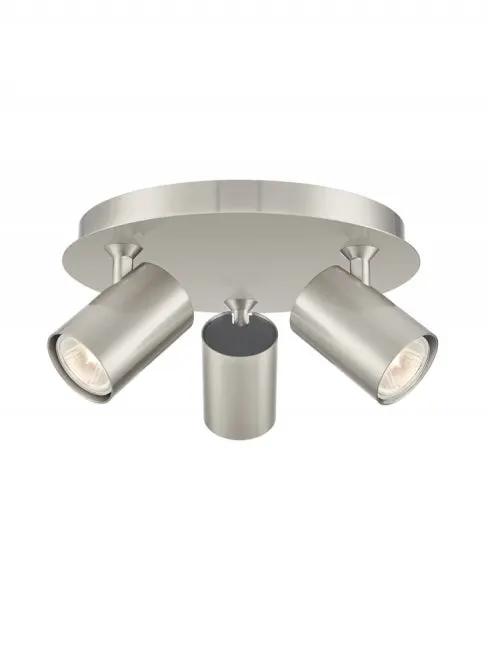 Franklite Duet 3lt Spotlight In Satin Nickel - Semi Flush Lights Franklite Duet 3lt Spotlight In Satin Nickel Semi Flush Lights