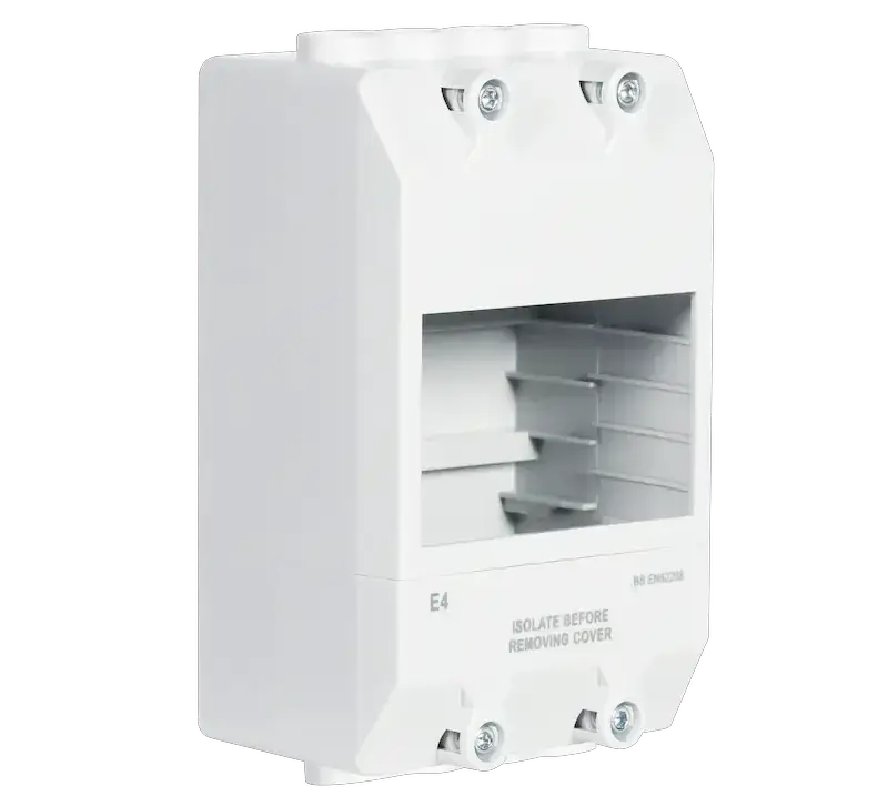 Fusebox 4MODULE SPLIT LID ENCLOSURE (72mm) IP20 - Electrical Fusebox 4MODULE SPLIT LID ENCLOSURE (72mm) IP20 Electrical