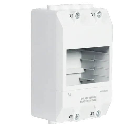 Fusebox 4MODULE SPLIT LID ENCLOSURE (72mm) IP20 - Electrical Fusebox 4MODULE SPLIT LID ENCLOSURE (72mm) IP20 Electrical