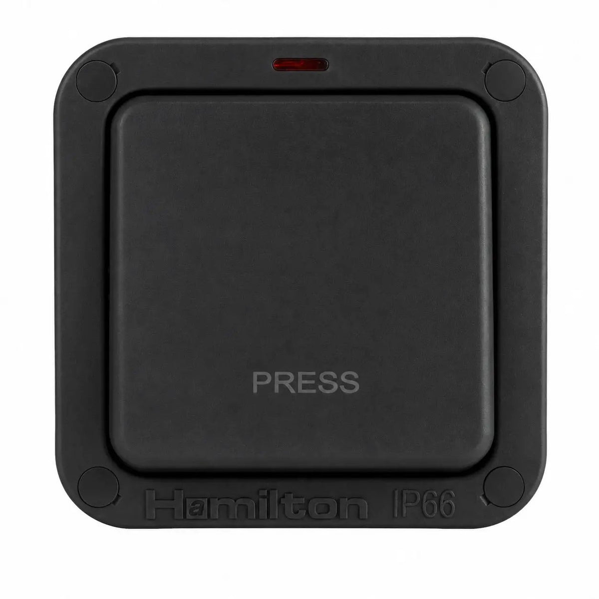 ELEM BLACK IP66 1 gang 20AX DP Switch+N