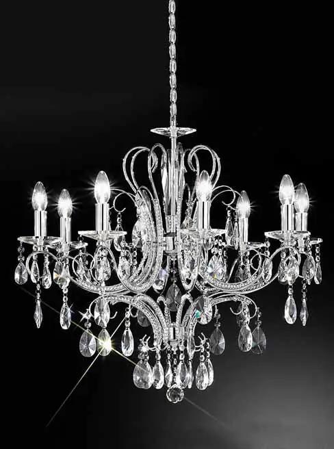 Franklite Brocade 8lt Fitting - Chandeliers Multi Arm Lights Chandeliers Franklite Brocade 8lt Fitting Multi Arm Lights