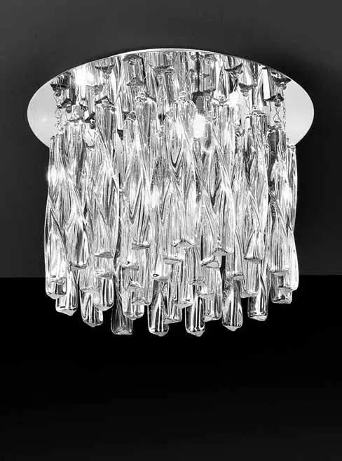 Franklite Glacial 380mm 4lt Flush - Chandeliers Semi Flush Lights Chandeliers Franklite Glacial 380mm 4lt Flush Semi Flush Lights
