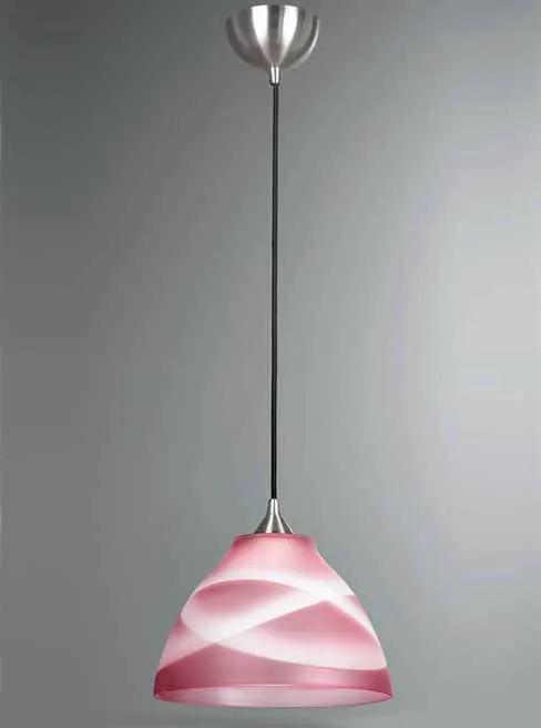 Franklite Vetross Black Cord Suspension C/w 300mm Deep Rose Graduated Colour Glass - Pendant Lights Franklite Vetross Black Cord Suspension C/w 300mm Deep Rose Graduated Colour Glass Pendant Lights